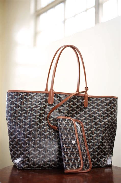 goyard gm tote black tan|reversible goyard tote bag.